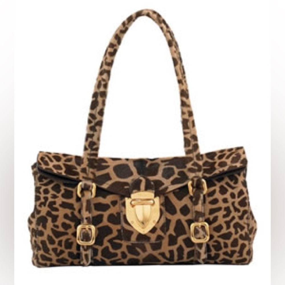 Prada Giraffe-Print Push-Lock Bag